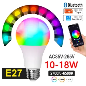 Ampoule LED WiFi intelligente E27 RGB, application cozylife, ampoules à intensité variable, fonctionne avec Alexa Google Home, commande vocale, lampe LED magique