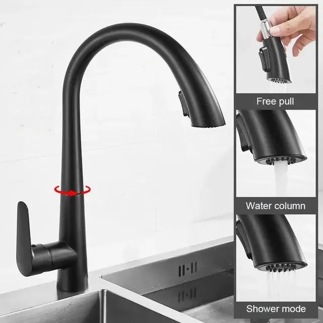 Robinet de cuisine en laiton à trou unique – vue 2