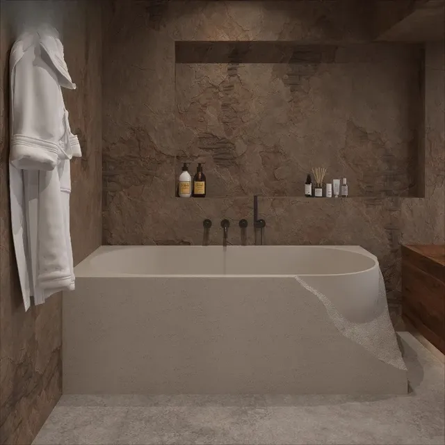 Baignoire élégante autoportante – vue 3