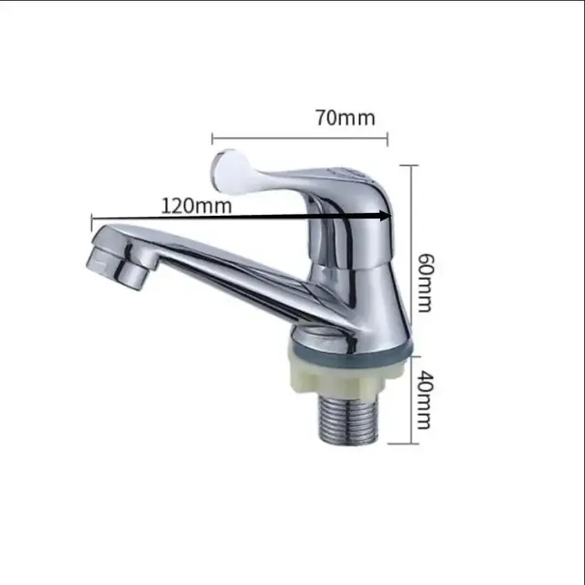 Robinet d'eau froide simple pour salle de bains – vue 3