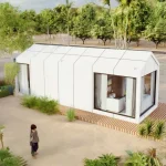 Conteneur de Villa en acier léger ignifuge, cabine de maison, hôtel intelligent, Camp Portable, salle de soleil, Architecture durable et écologique