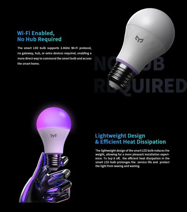 (Version mondiale) ampoule LED intelligente Yeelight W4… – vue 5
