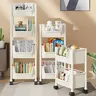 Bibliothèque à roulettes multicouche simple – vue 3