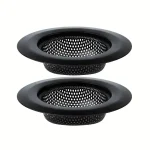 Filtre d&rsquo;évier de cuisine en acier inoxydable, 2 pièces, filtre de crépine d&rsquo;évier en maille, filtre d&rsquo;évier de salle de bains, trou de vidange, piège de filtre, écran de déchets