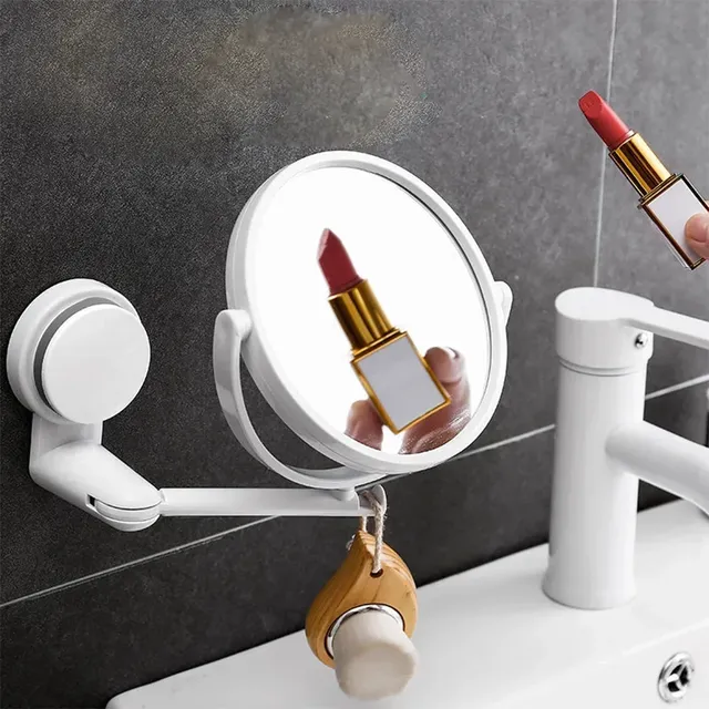 Miroir de salle de bain mural pliable sans poinçonnage