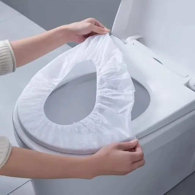 5/10/20/50PCS Blanc Housse de siège de toilette Salle de…