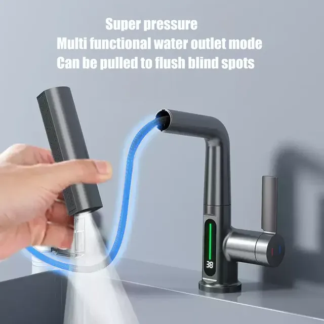 Mitigeur lavabo multifonction numérique écran LCD… – vue 6
