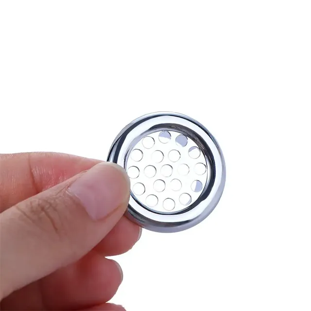 Cache tropplein lavabo rond plastique chromé anneau… – vue 2