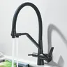 Mitigeur cuisine noir mat col cygne haut pivotant… – vue 2
