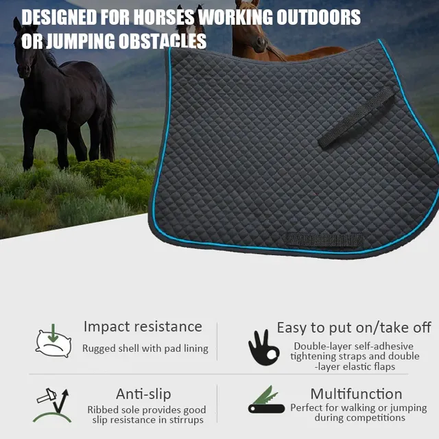 Coussin de selle pour cheval en coton doux absorbant les… – vue 2