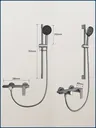 Système de douche de salle de bains à sortie d'eau à… – vue 6