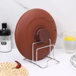 Organisateur de cuisine, support de couvercle de Pot, support d&rsquo;étagère multicouche, gain de place, planche à découper antirouille, pratique en fer, Art pour la maison