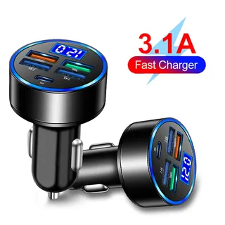 Chargeur de voiture USB C à 5 Ports