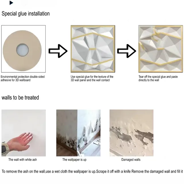 Panneaux muraux texturés 3D pour décoration murale… – vue 6
