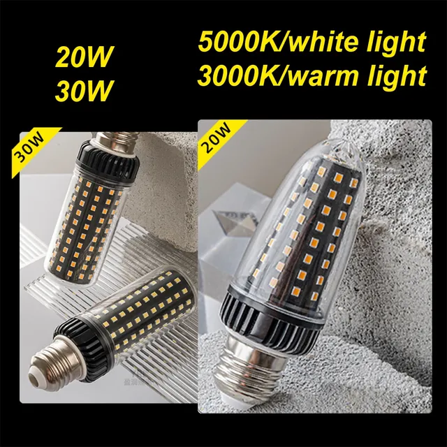 Lampe à LED ampoule de maïs 20w 30w 220v 240v E14 E27… – vue 2
