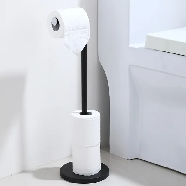 Porte papier hygiénique autoportant métal noir mat base… – vue 2