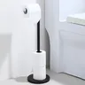 Porte papier hygiénique autoportant métal noir mat base… – vue 2