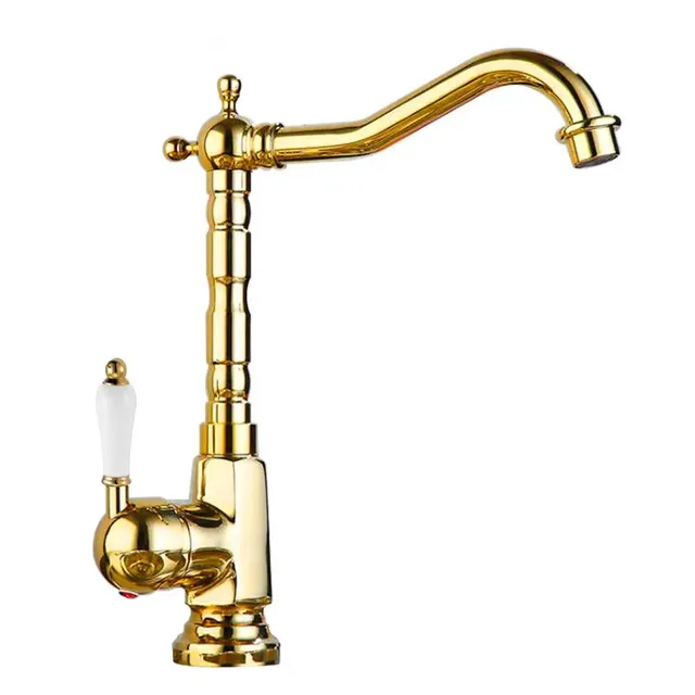 Robinet de lavabo en or – vue 2