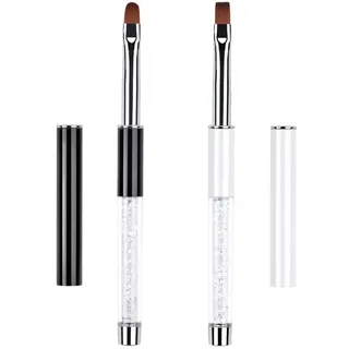 Pinceau ongulaire rétractable ovale plat gel UV acrylique manche…