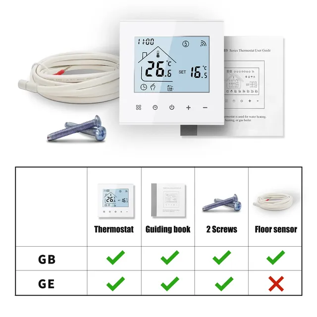 Thermostat mural connecté wifi programmable tactile… – vue 2