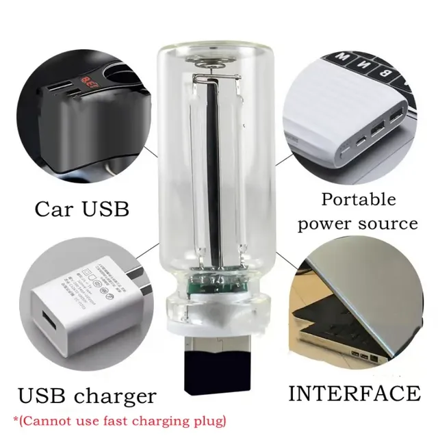 Ampoule en verre à Filament LED USB à gradation tactile – vue 6
