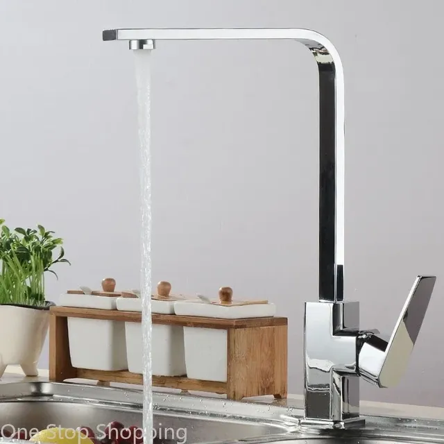 Robinets d'eau chaude et froide carrés en acier inoxydable
