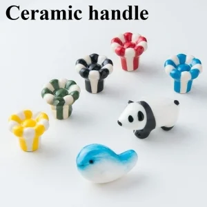 Boutons d&rsquo;armoire en céramique poignée de garde-robe poignée d&rsquo;armoire poignées de porte meubles de dessin animé bouton de tiroir poignées d&rsquo;armoire