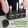 Boîte de rangement de couverts multi-compartiments en bois – vue 1