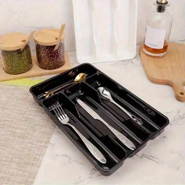 Organisateur couverts tiroir rose plastique rigide… – vue 2