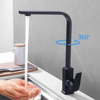 Robinet de cuisine robinet d'eau noir évier de cuisine mitigeur tête…