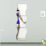 Autocollant de miroir mural auto-adhésif, décoration de chambre, bricolage, ornement, artisanat, maison