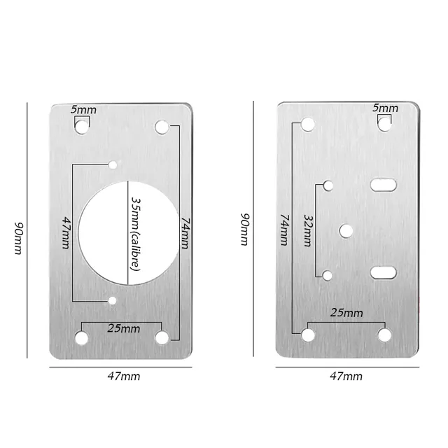 Kit de plaque de réparation de charnière d'armoire – vue 6