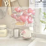 Support de rangement pour comptoir de cuisine, étagère à épices, panier de rangement polyvalent en fil de fer pour salle de bains, articles de toilette, organisateur de tasses