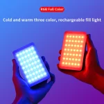 Lumière vidéo RGB Portable LED pour appareil photo, panneau lumineux polychrome, éclairage DSLR Rechargeable pour photographie Vlog, vidéoconférence