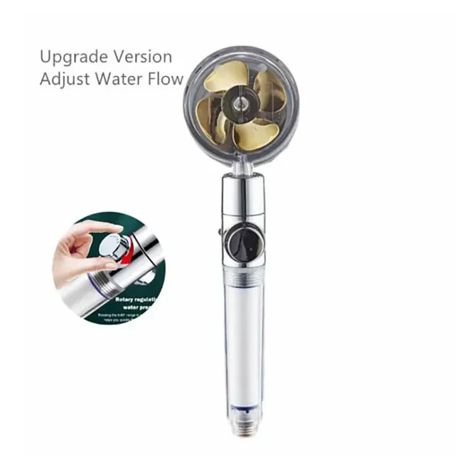 Pommeau douche main rotatif 360 double turbo pressurisé… – vue 5