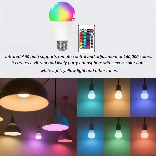Ampoule LED multicolore RGB – vue 5