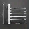 Support serviette mural aluminium pivotant rotatif cinq… – vue 6
