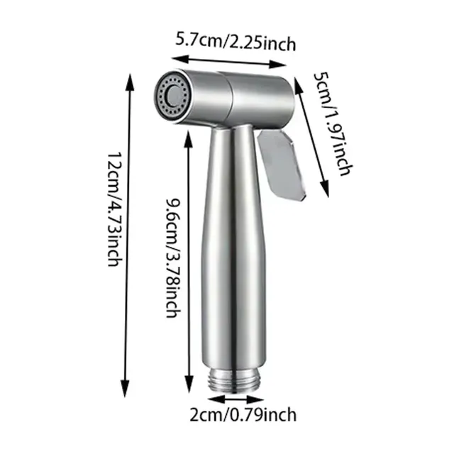 Pistolet pulvérisateur toilette acier inoxydable brossé… – vue 6
