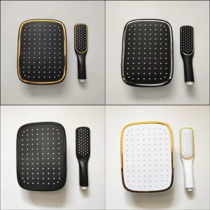 Pommeau de douche cascade de couleur or et noir et blanc, douchette supérieure de haute qualité, douchette à main, spray pluie