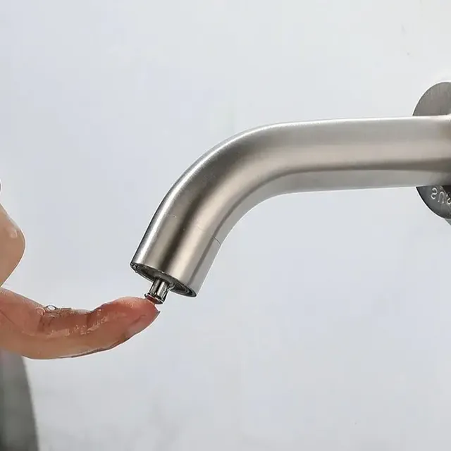 Robinet Mural Lavabo Acier Inoxydable Brossé Nickel… – vue 3