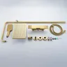 Colonne douche thermostatique dorée pommeau carré pluie… – vue 4