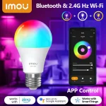 IMOU – ampoule intelligente WiFi, lumière Led à intensité variable, 16 millions de couleurs rvb, bougie B5, commande vocale, Alexa Google Home