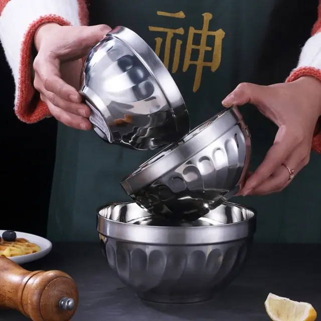 Bol à soupe Double couche en acier inoxydable – vue 2