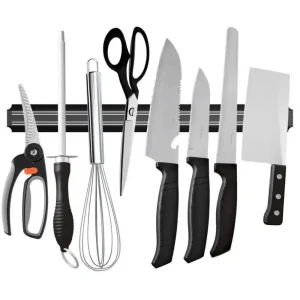 porte couteaux magnétique mural cuisine multifonction étagère absorbant humidité plastique résistant élégant rangement lames aimanté inox manches antidérapants compact
