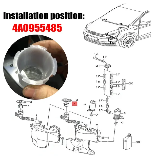 Lave-vitre de voiture pour VW Golf Passat Bora Jetta… – vue 2
