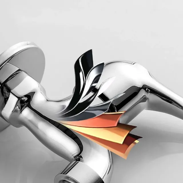 Robinet mural machine laver laiton chromé poignée levier… – vue 6