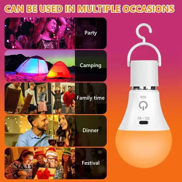 Ampoule Rechargeable couleur rvb – vue 2