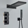 Ensemble douche thermostatique encastré mural doré… – vue 3