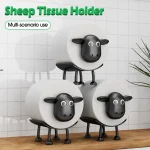 Nouveau support de porte-papier hygiénique en forme de mouton mignon, support de rangement autoportant pour mouchoirs animaux pour décor de salle de bain et de chambre à coucher, décor amusant