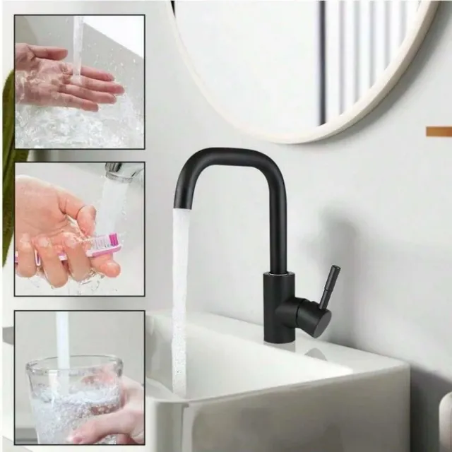 Robinet de cuisine minimaliste moderne en acier inoxydable – vue 5